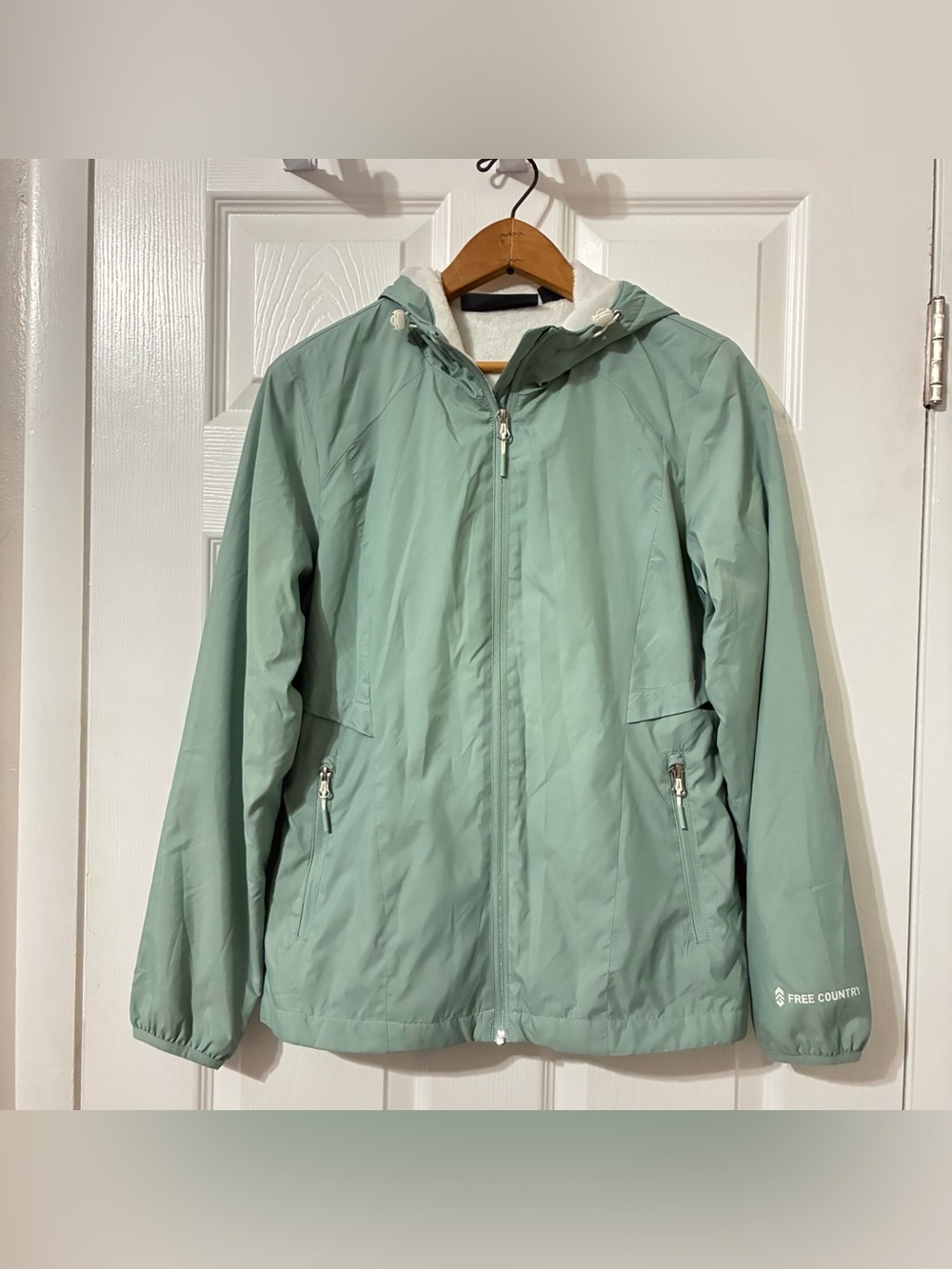 Free Country Trek Mate Windshear Jacket Women's small Like New light turquoise